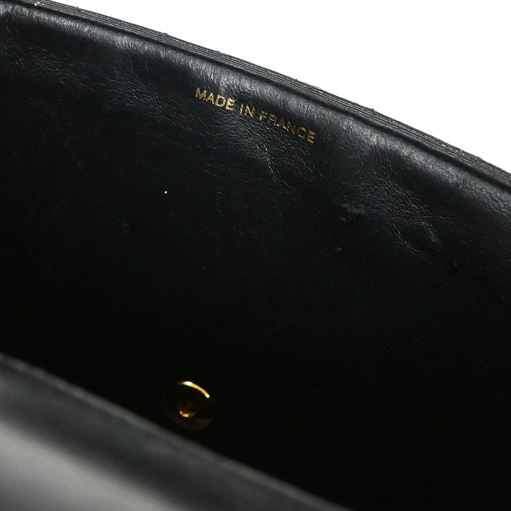 Chanel 1996-1997 Black Patent Leather Jumbo Classic Flap Shoulder Bag