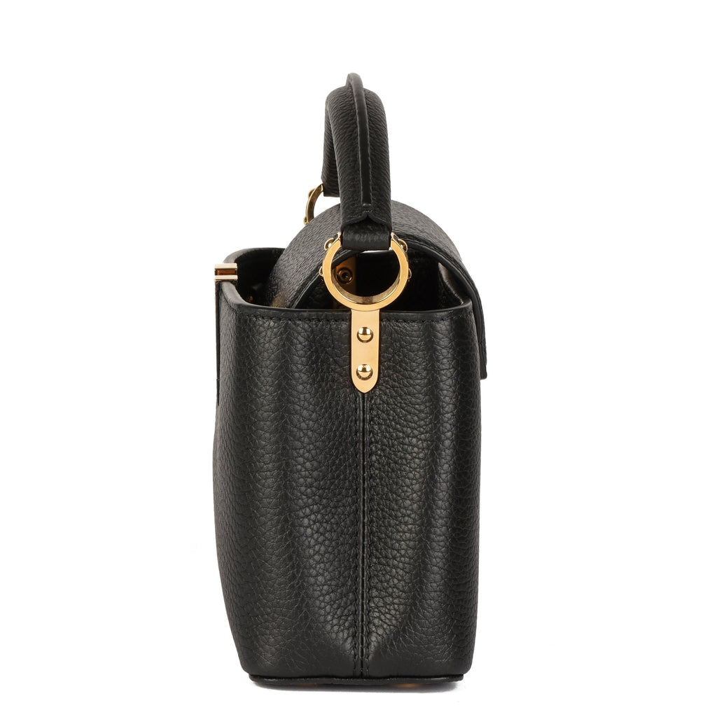 Louis Vuitton Black Taurillon Leather Mini Capucines Shoulder Bag