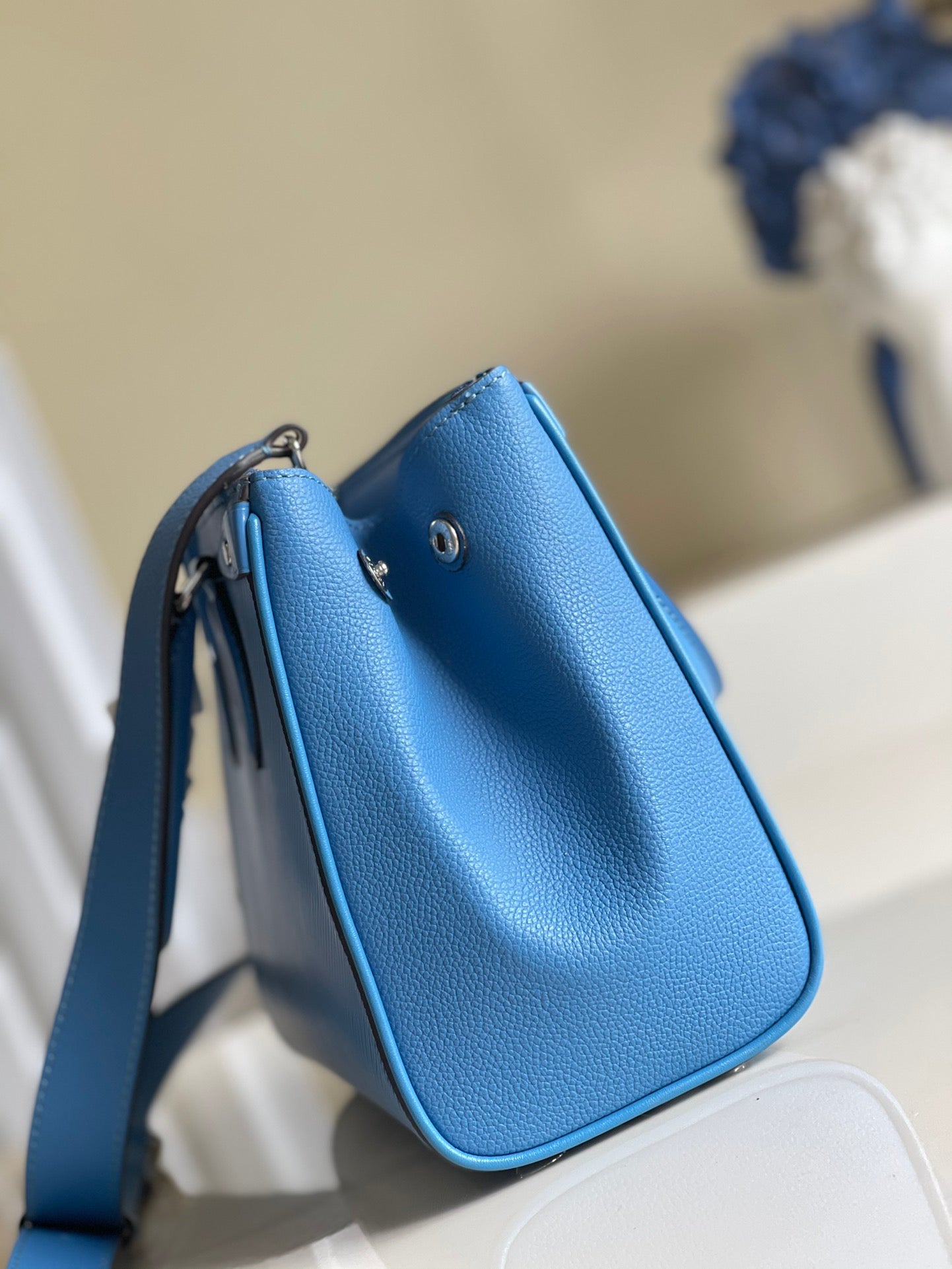 Louis Vuitton Grenelle Tote PM Epi Blue For Women, Women’s Handbags, Shoulder And Crossbody Bags 10.6in/27cm Louis Vuitton