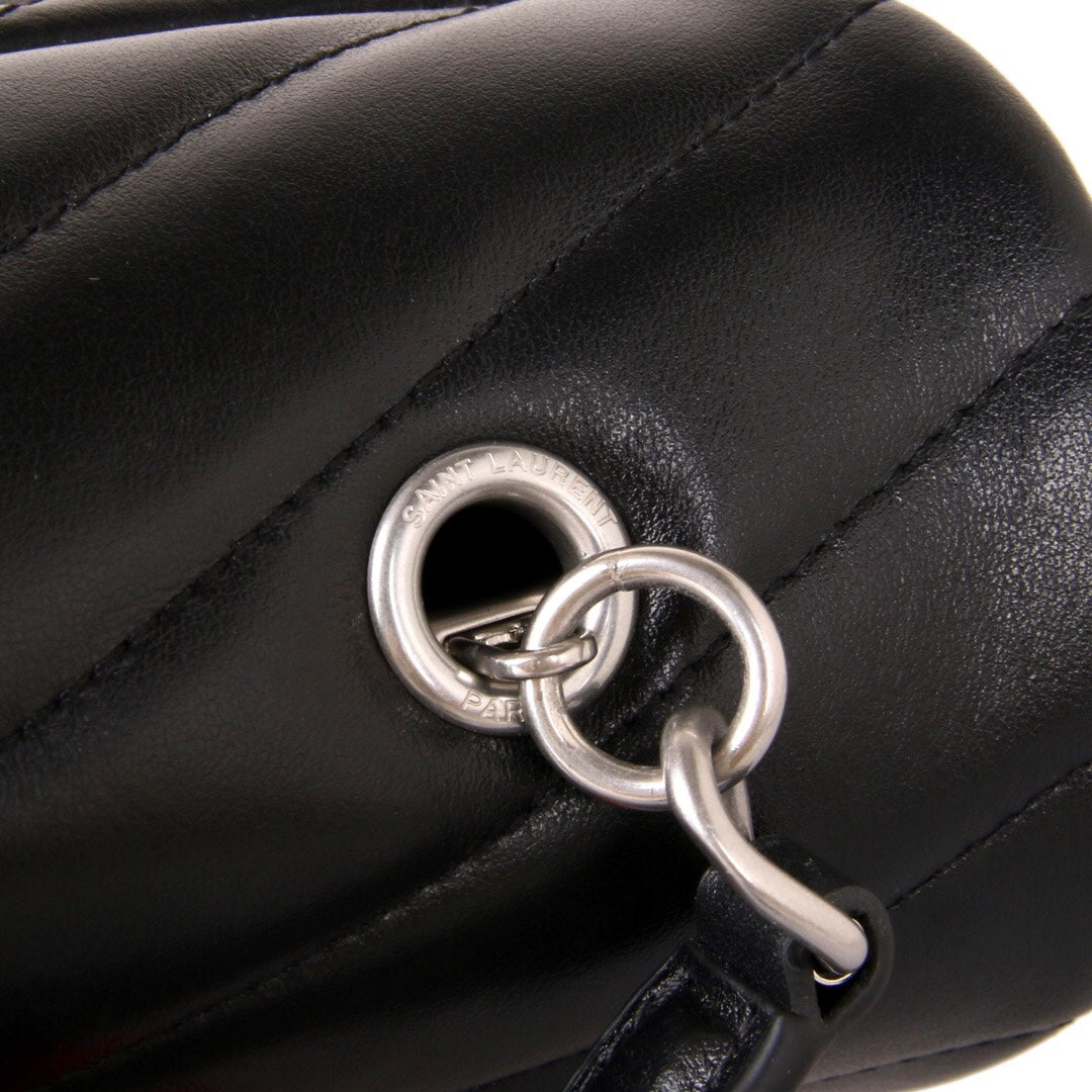Top Quality Loulou Small Chain Bag In MatelassÃ© "Y" Black For Women 9.8in/23cm YSL 494699DV7261000