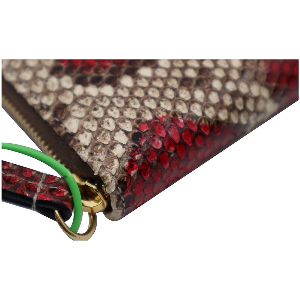 GUCCI Gucci Marmont Python Leather Zip Around Wallet Multicolor 456117