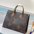 Louis Vuitton OnTheGo MM Monogram And Monogram Reverse Canvas For Women,  Shoulder Bags 13.8in/35cm Louis Vuitton M45321