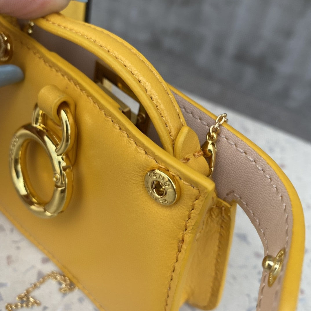 Nano Charm Crossbody Yellow Bag For Woman 12cm/4.5in