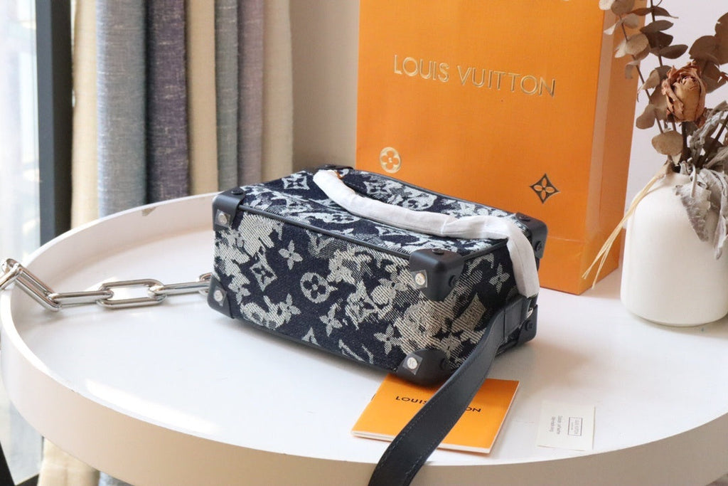 Louis Vuitton Mini Soft Trunk Monogram Tapestry Canvas By Virgil Abloh For Women, WoBags, Shoulder And Crossbody Bags 7.3in/18.5cm Louis Vuitton M80033