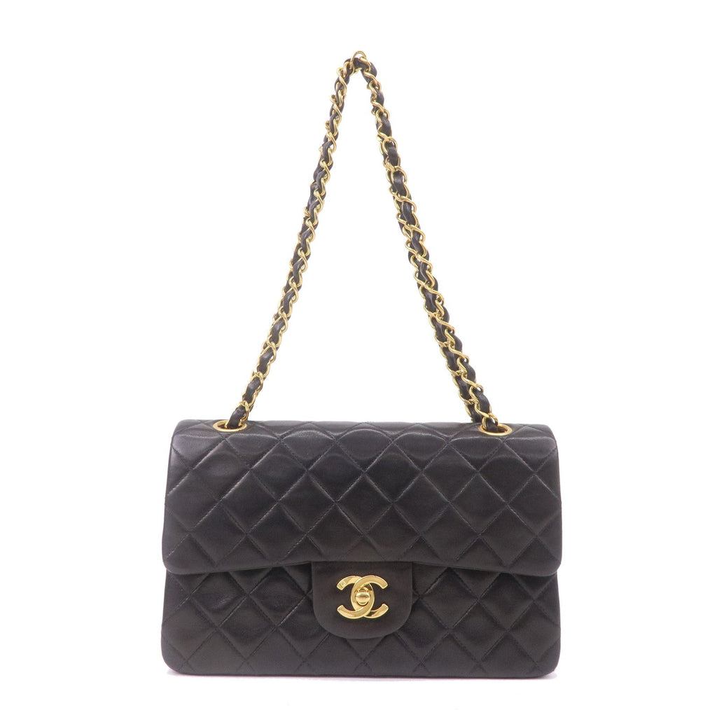 CHANEL Matelasse Lamb Skin 23 Double Flap Shoulder Bag A01113