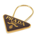 Prada Metal Triangle Logo Key Chain Bag Charm M285 Br Gold