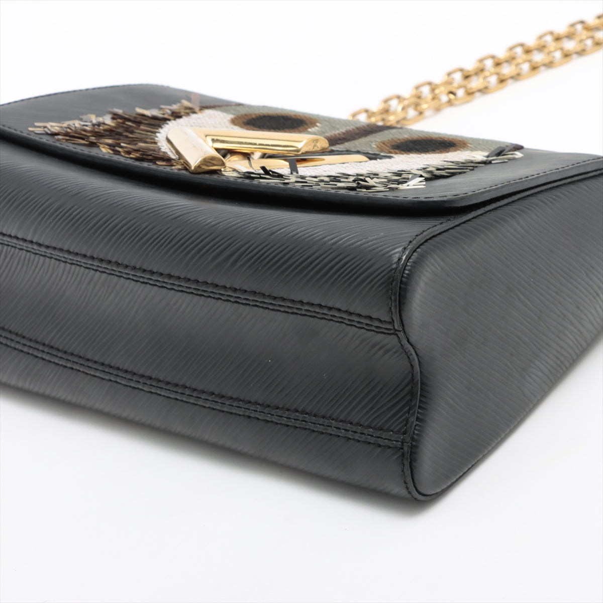 Louis Vuitton Twist Handbag Epi Leather Black Leather Shoulder Bag