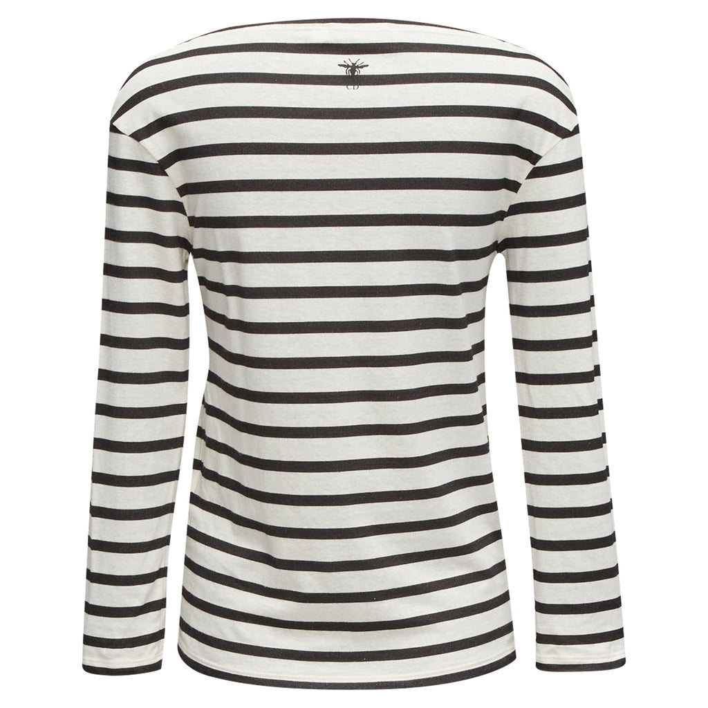 Dior No Great Women Artists Striped Cotton Linen Tshirt