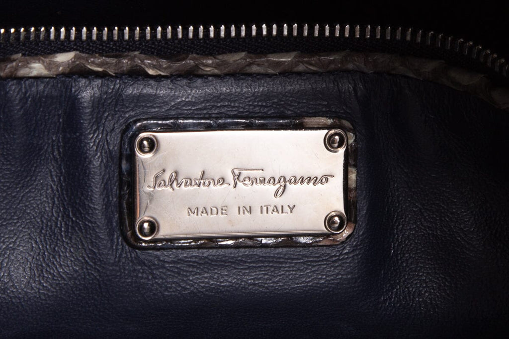 SaLouis Vuittonatore Ferragamo Snakeskin Shoulder Bag