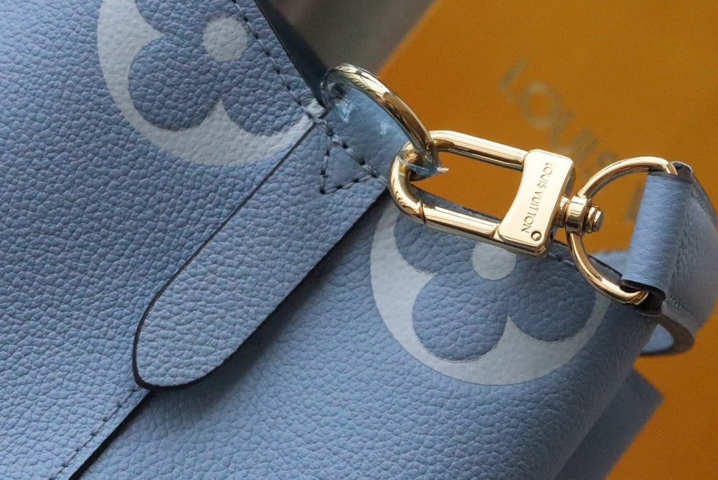 Louis Vuitton NeoNoe BB Bucket Bag Monogram Empreinte Blue For Women, Women’s Handbags, Shoulder Bags 7.9in/20cm Louis Vuitton M45709