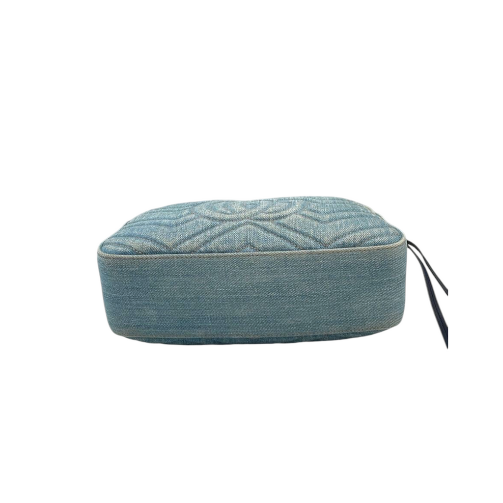 Gucci Gucci Marmont Crossbody Bag Blue Quilted VeLouis Vuittonet