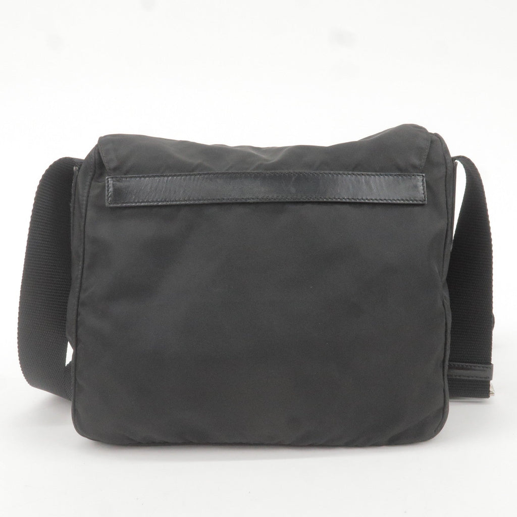 Prada Nylon Leather Shoulder Bag NERO Black BT8994