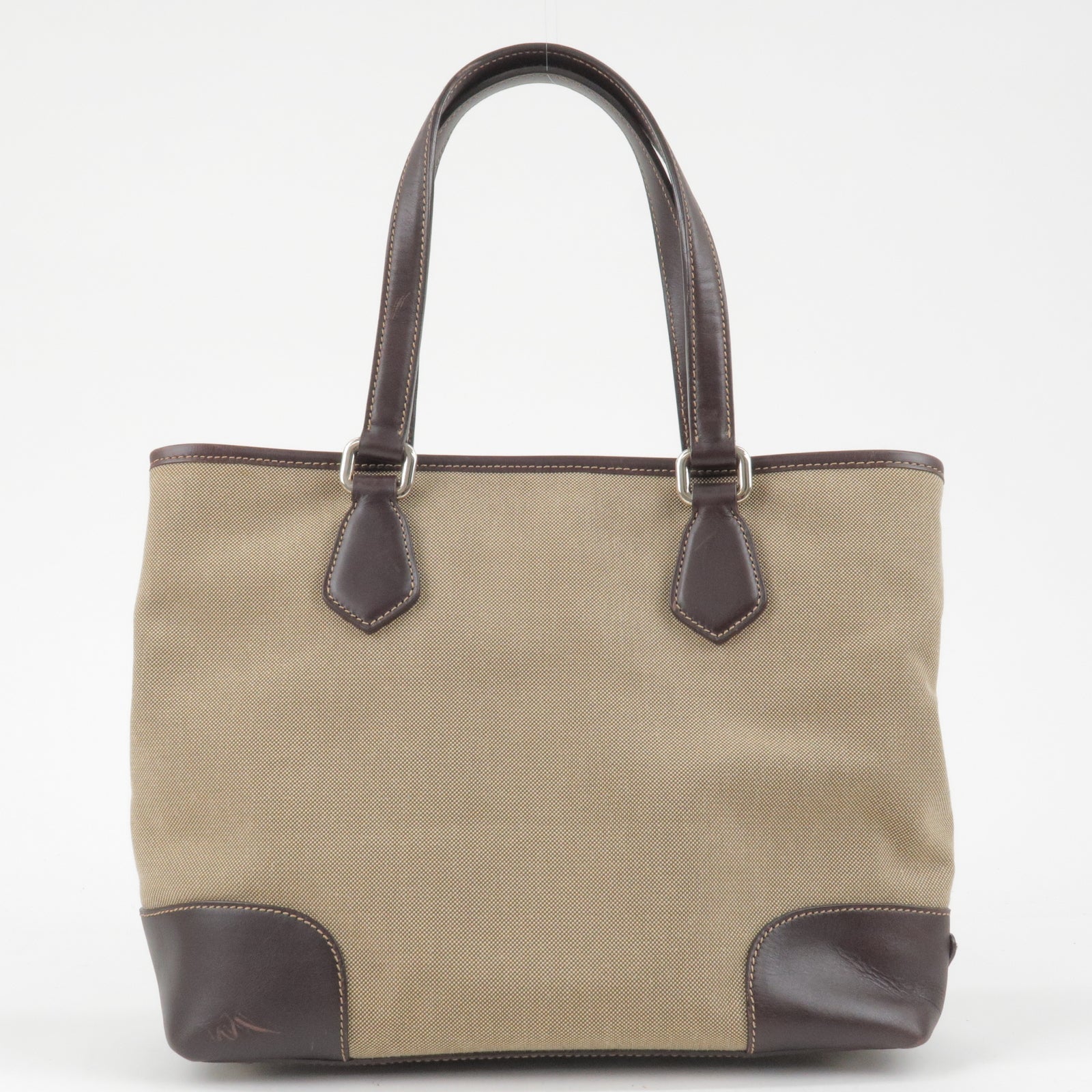 Prada Logo Jacquard Leather 2Way Bag Beige Br BR3414