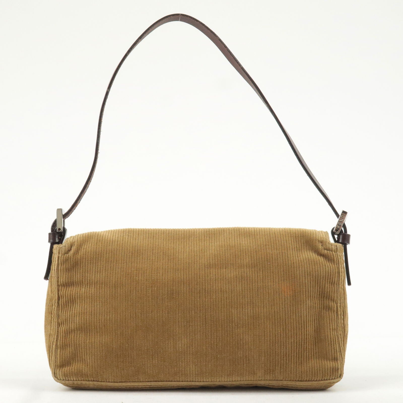 FENDI Corduroy Shoulder Bag Hand Bag Brown 26776 Brown