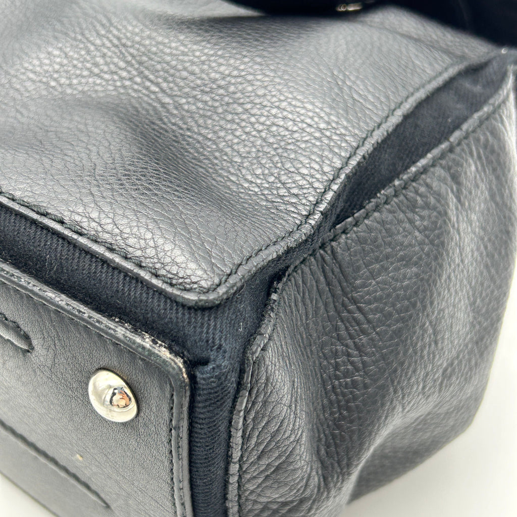 Yves Saint Laurent Leather Top Handle Bag - Black Shoulder Bags, Handbags LA6001