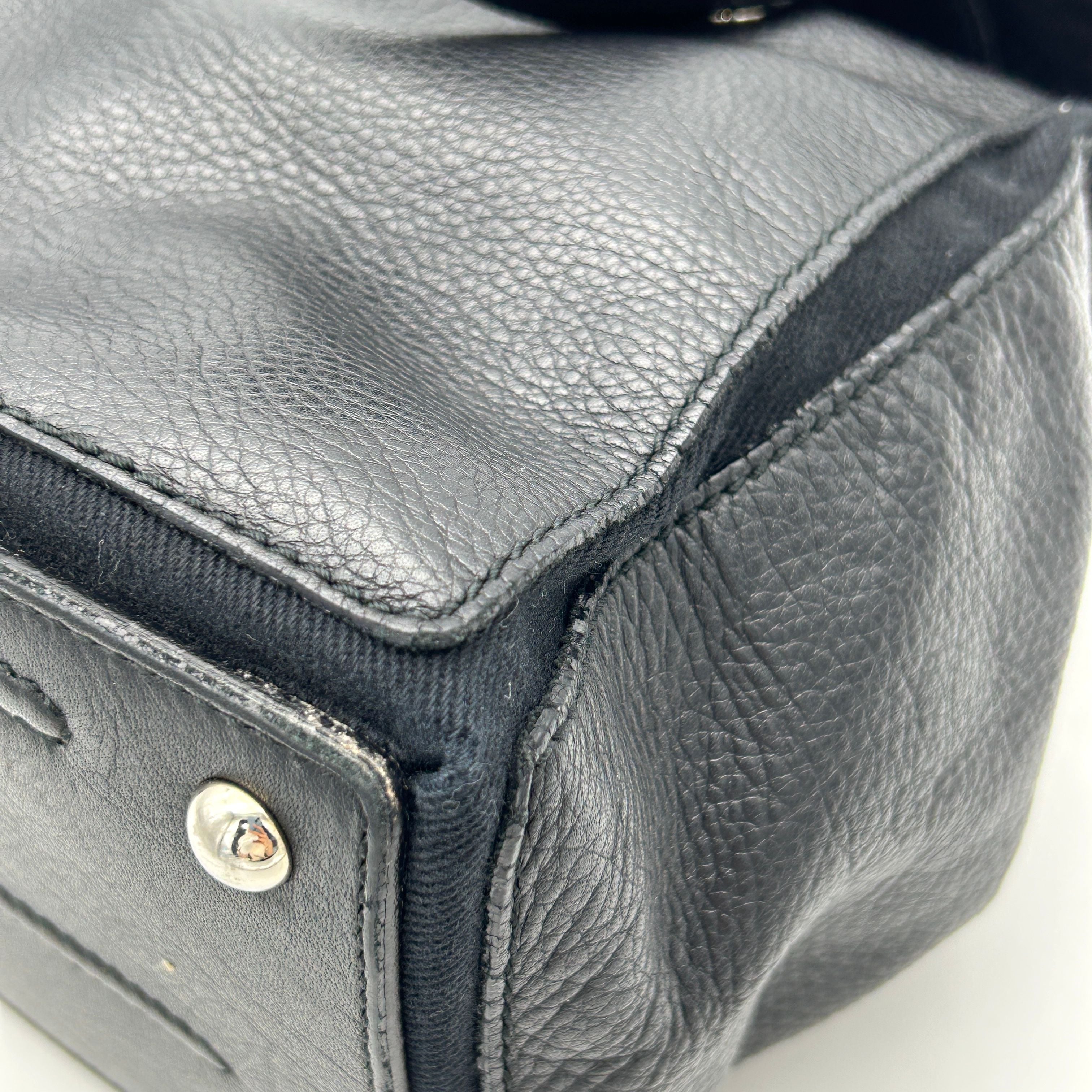 Yves Saint Laurent Leather Top Handle Bag - Black Shoulder Bags, Handbags LA6001