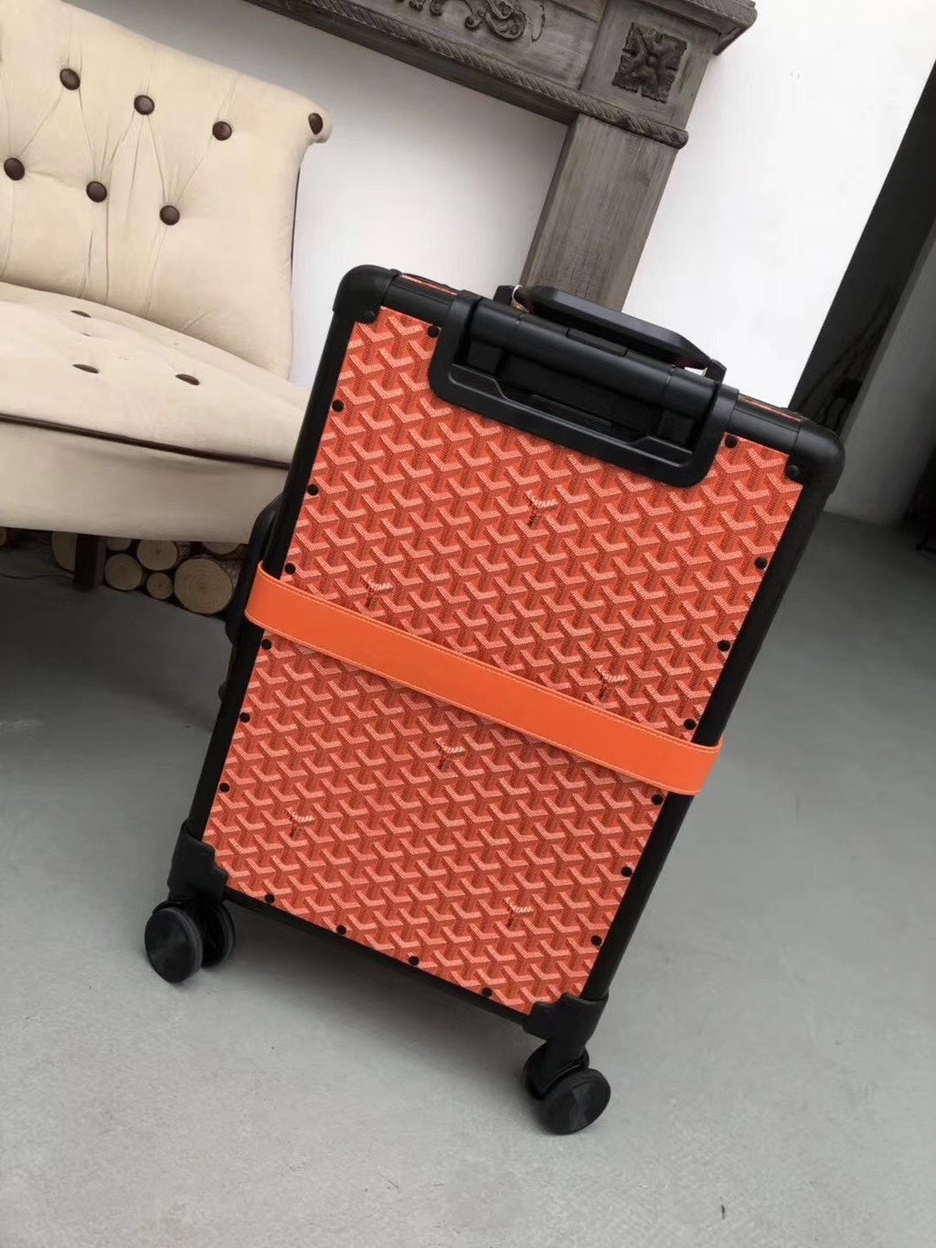 Goyard Rolling Vali Orange For MLB, LuGucciage 20in/51cm Top Quality