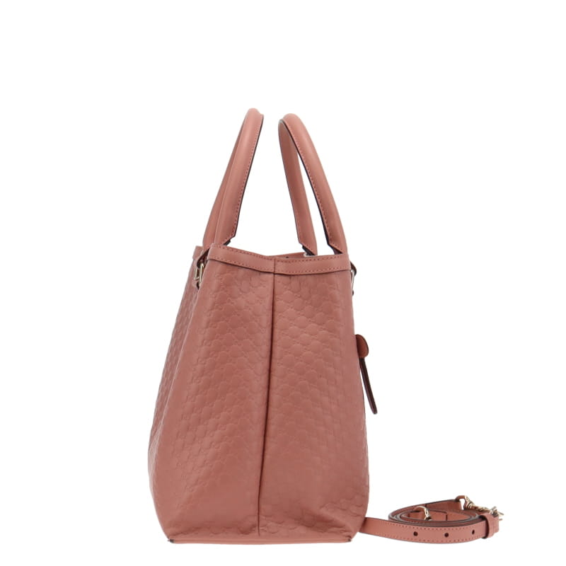 Gucci Pink Microguccissima Leather MeDiorum Crossbody Tote Gucci Logo