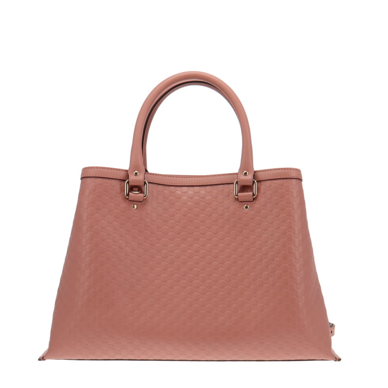 Gucci Pink Microguccissima Leather MeDiorum Crossbody Tote Gucci Logo