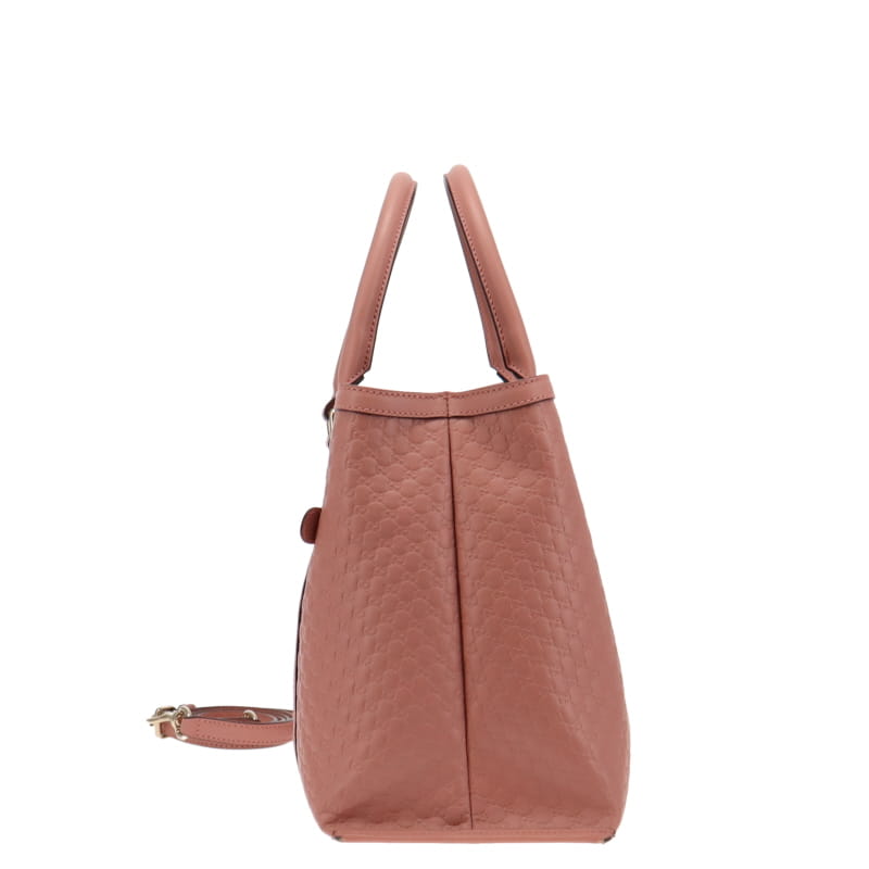 Gucci Pink Microguccissima Leather MeDiorum Crossbody Tote Gucci Logo