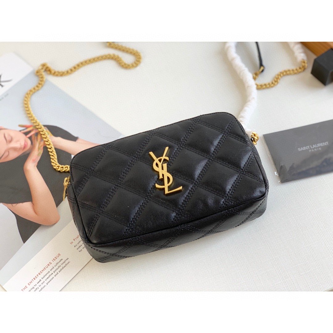 Saint Laurent Becky Crossbody Bag Black For Women 7in/18cm YSL P00533588