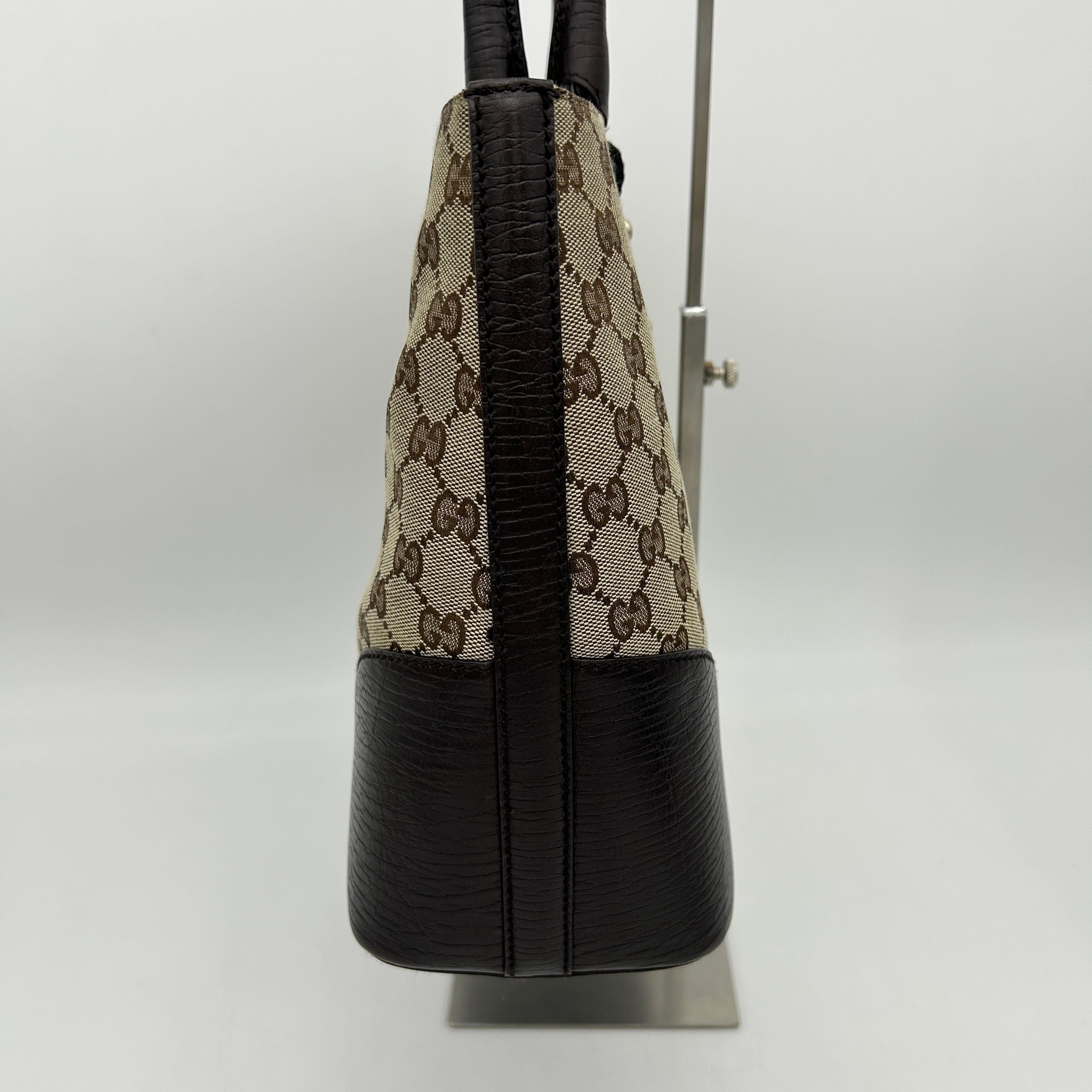 Gucci GG Canvas Horsebit Web Tote - Brown Shoulder Bags, Handbags WD271720