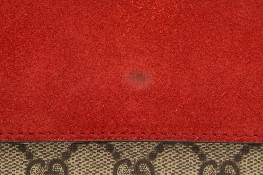 Gucci Dioronysus Monogram and Red Suede Crossbody