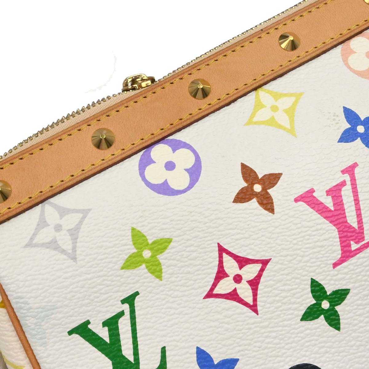 Louis Vuitton White Multicolor Pochette Accessoires M92649