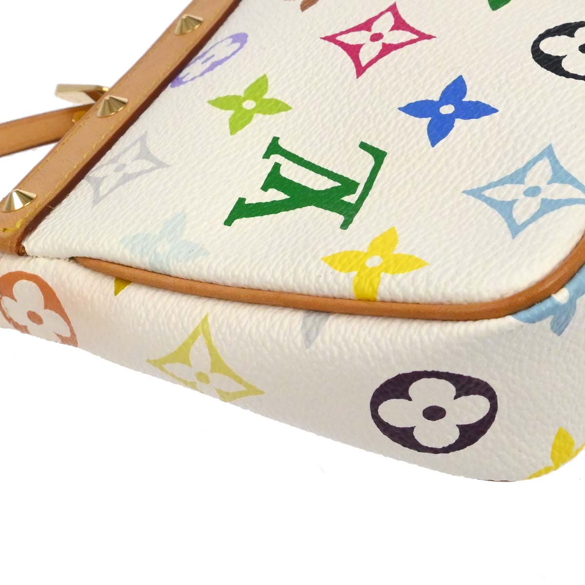 Louis Vuitton White Multicolor Pochette Accessoires M92649