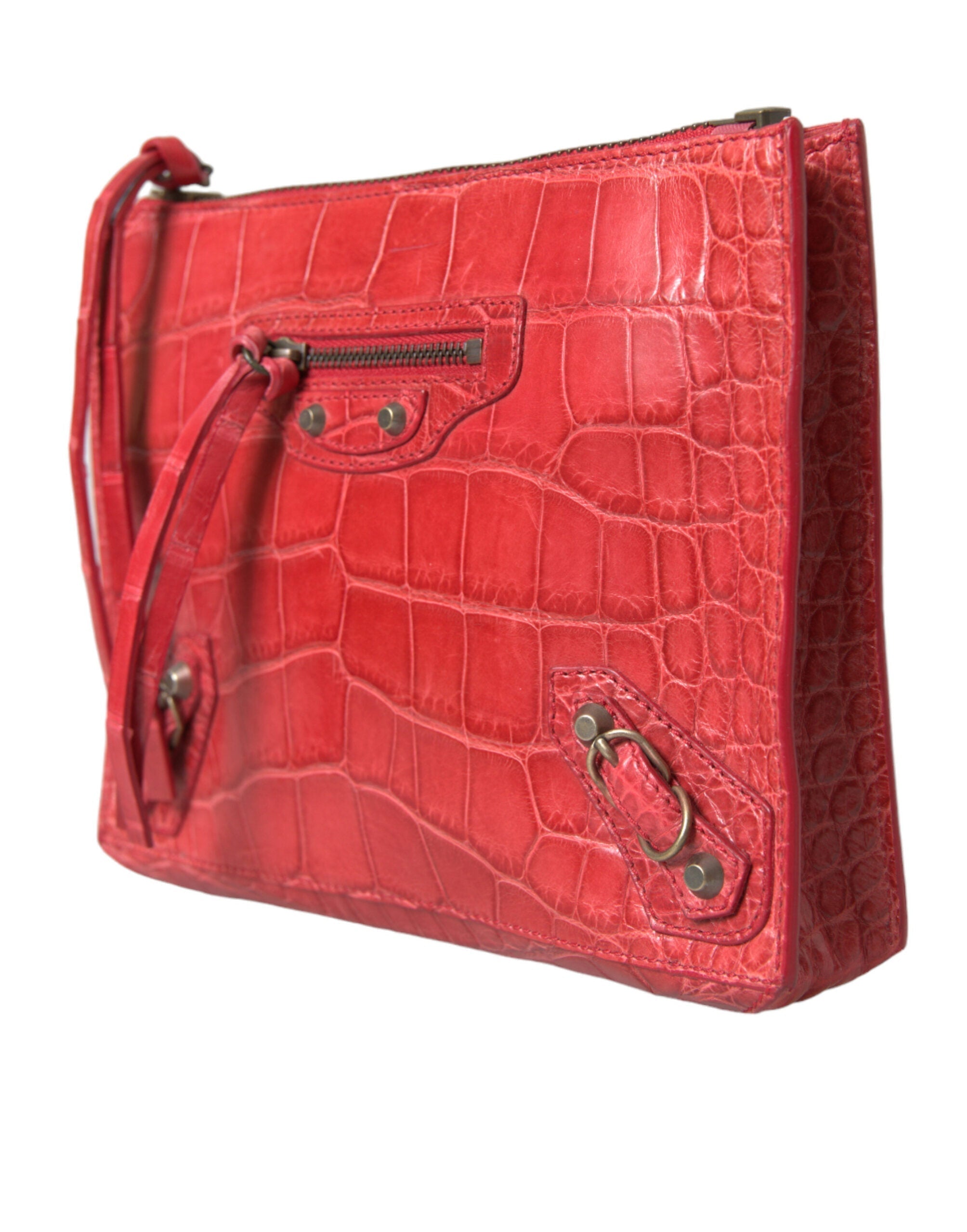 Balenciaga Exotic  Alligator Leather Women's Clutch