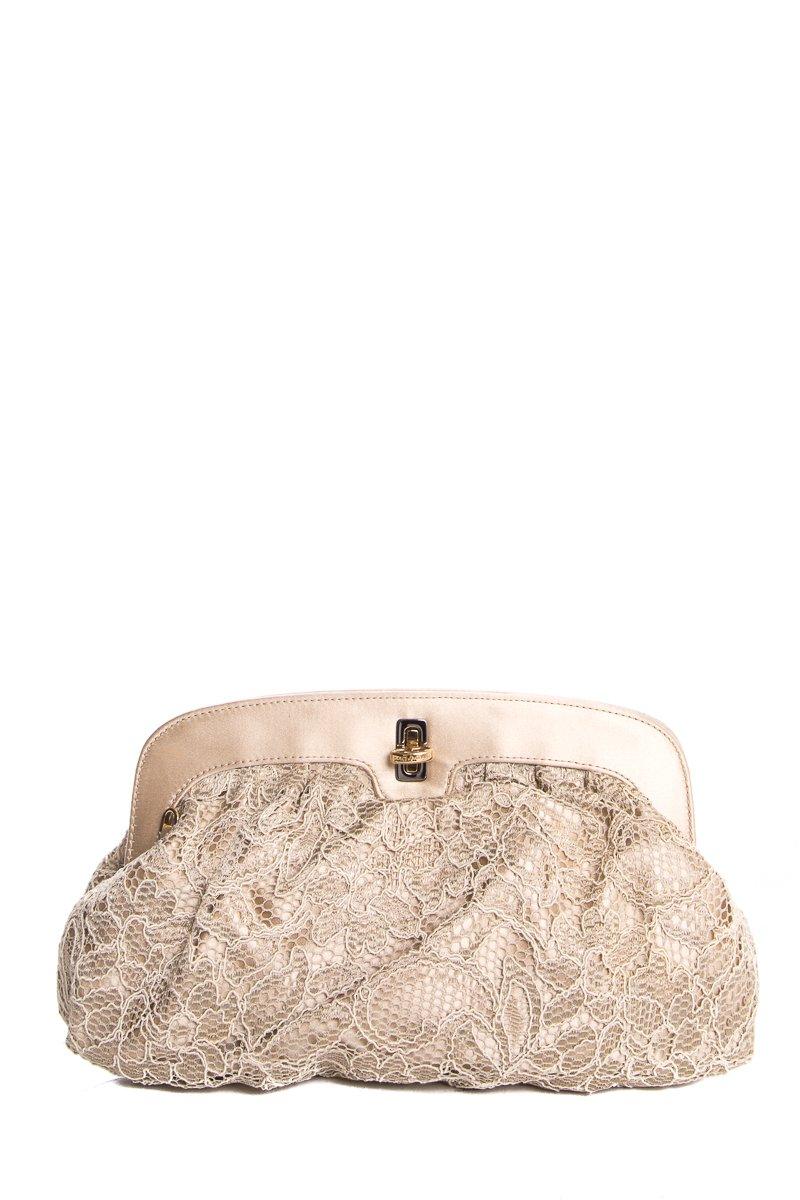 Dolce & GaBurberryana Beige Lace Clutch