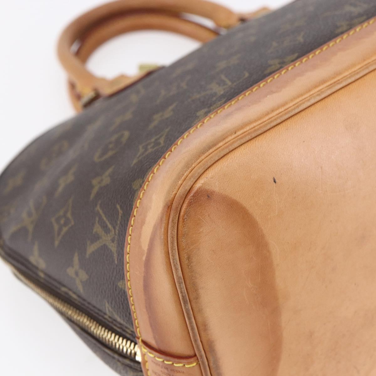 Louis Vuitton Alma Handbag Monogram Canvas Brown Canvas Handbag