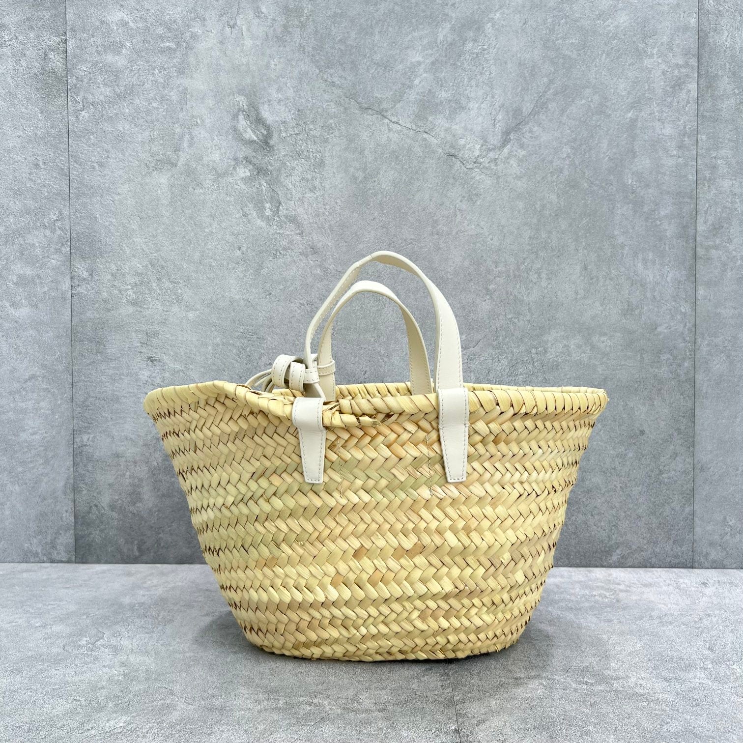 GLAMI Teen Triomphe GLAMI Classic Panier In Palm Leaves And Lizard White For Women 8in/20cm