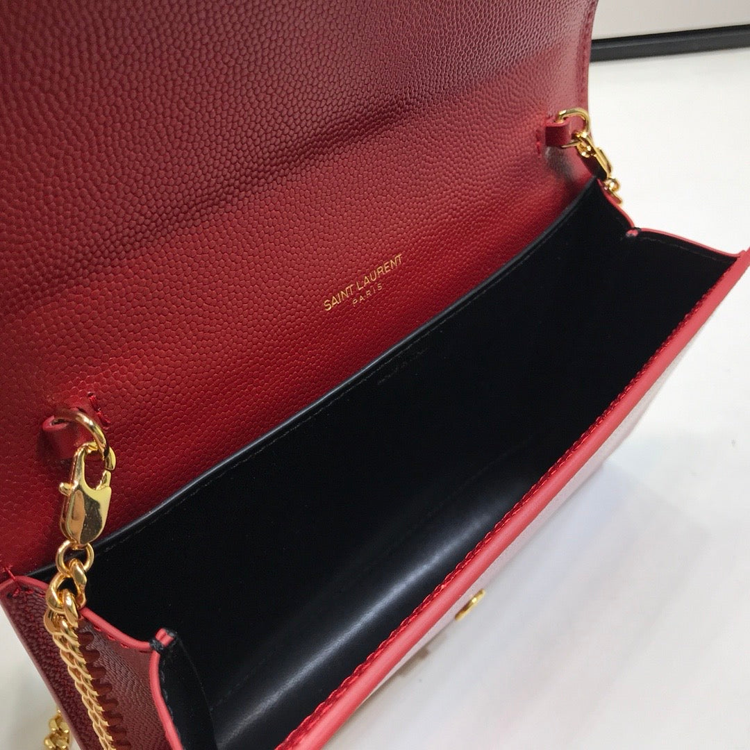YSSL Uptown Chain Wallet Red For Women 7in/19cm YSLÂ 
