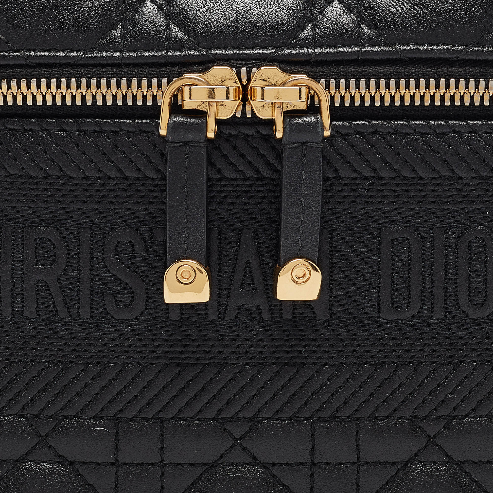 Dior Black Cannage Leather Small Diortravel Vanity Case