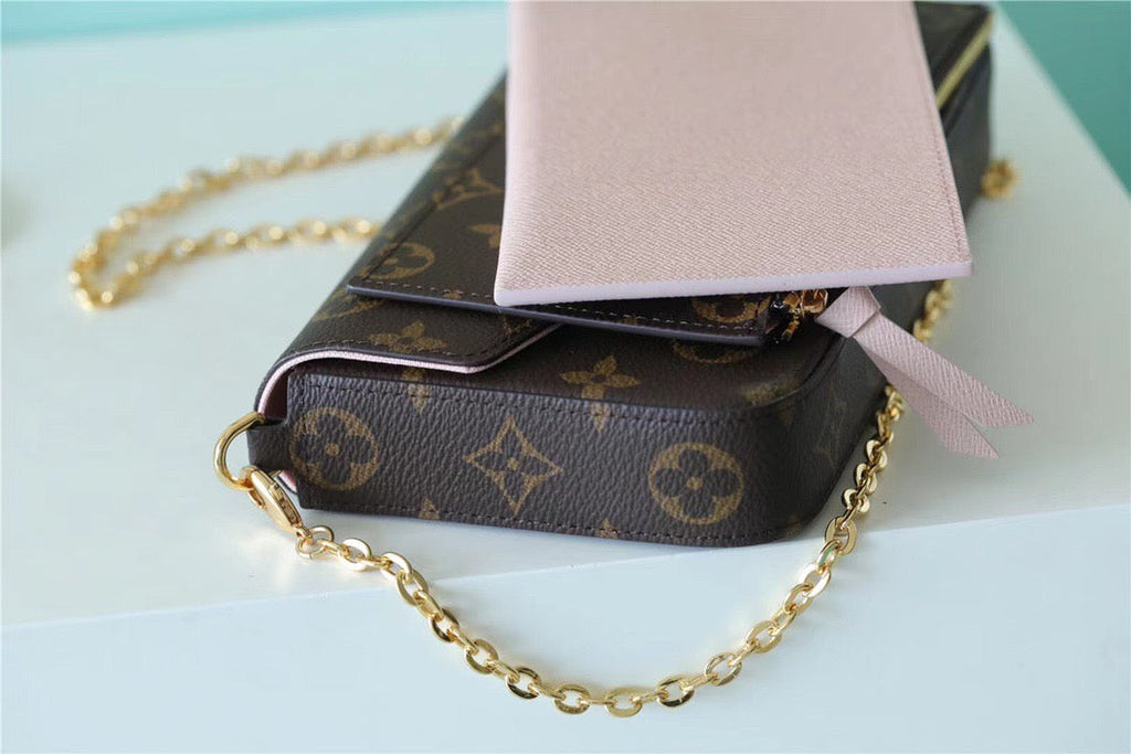 Louis Vuitton Pochette Felicie Monogram Canvas Fuchsia Pink For Women,  Shoulder And Crossbody Bags 21cm/8.3in Louis Vuitton M61276
