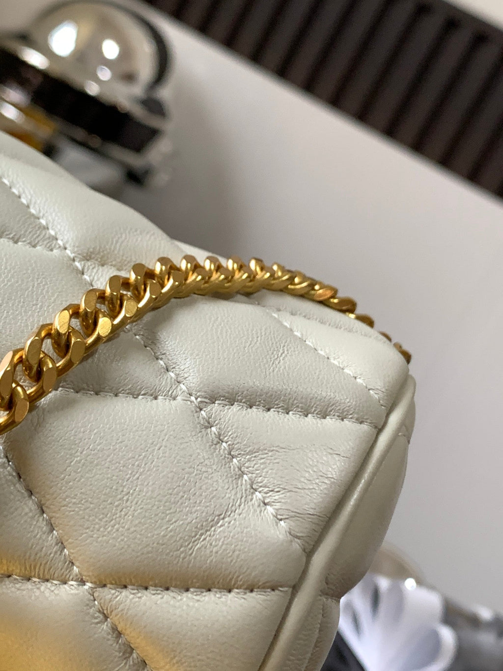 YSSL Sade Mini Tube Bag For Women 7.9in/20cm  White YSL 699703AAAJU9207