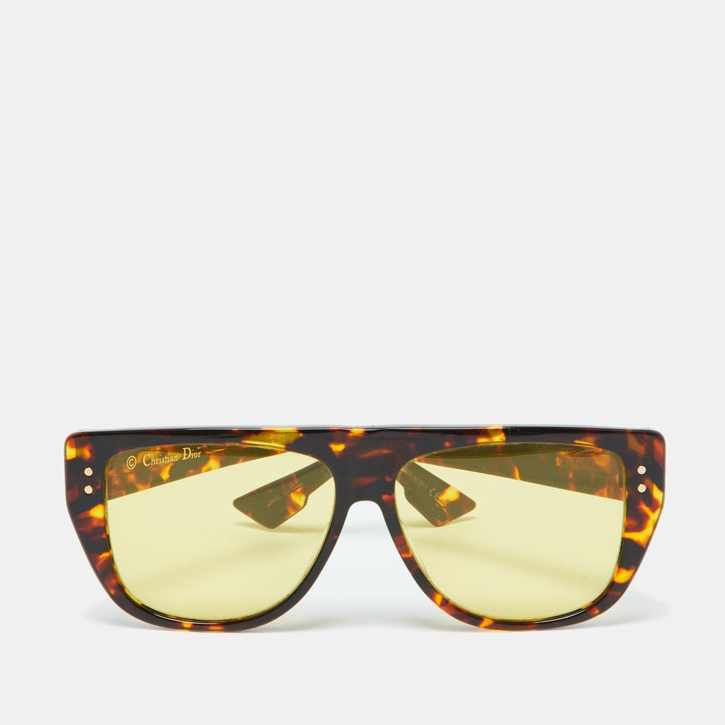 Dior Br Havana/yellow 086Ho Diorclub2 Rectangle Sunglasses