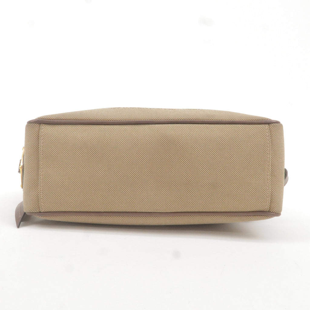 Prada Logo Jacquard Leather Shoulder Bag Beige Br 1BH089