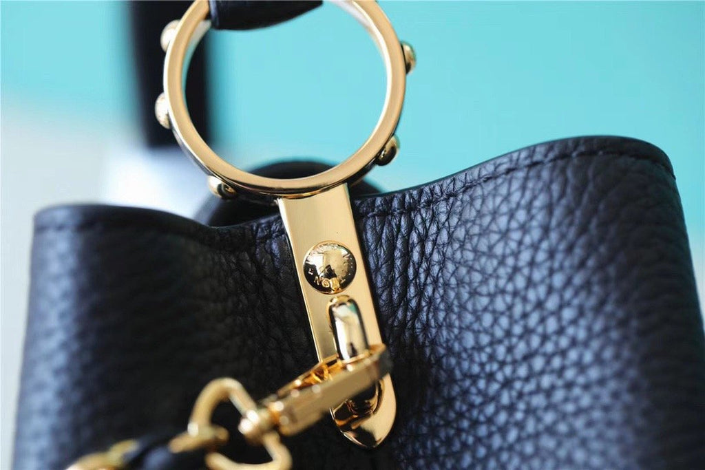 Louis Vuitton Capucines Mini Taurillon Black For Women,  Shoulder And Crossbody Bags 21cm/8.3in Louis Vuitton