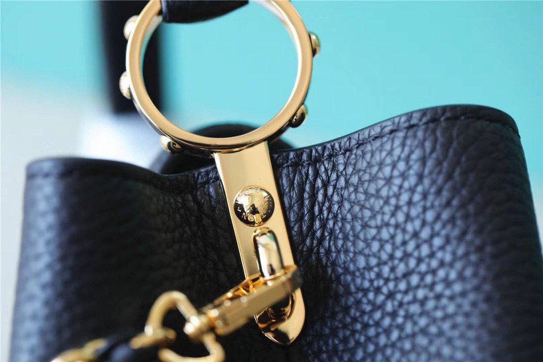 Louis Vuitton Capucines Mini Taurillon Black For Women,  Shoulder And Crossbody Bags 21cm/8.3in Louis Vuitton