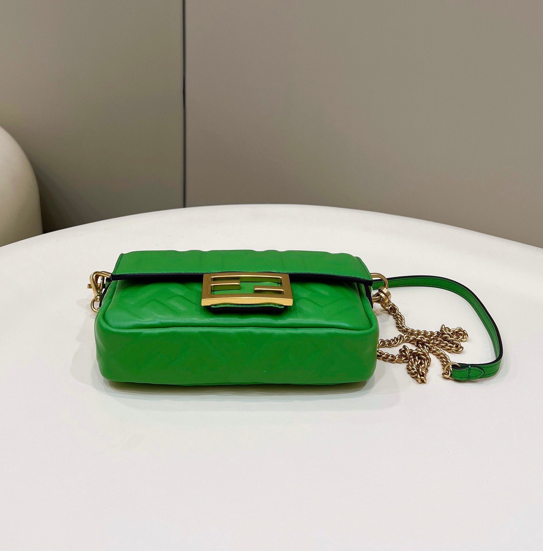 Baguette Green For Women, Women’s Handbags, Shoulder And Crossbody Bags 7.5in/19cm FF 8BS017