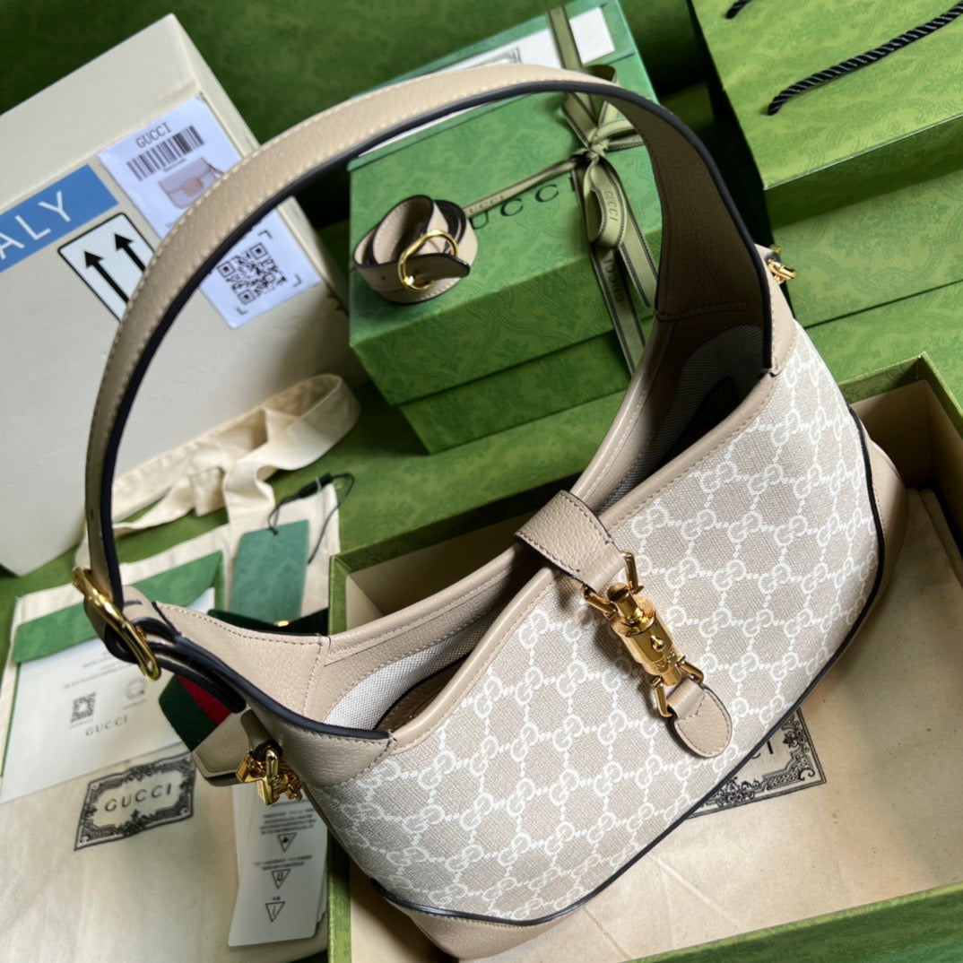 Gucci Jackie 1961 Small Gucci Shoulder Bag Beige For Women, Women’s Bags 11in/28cm Gucci ‎678843 UULAG 9682