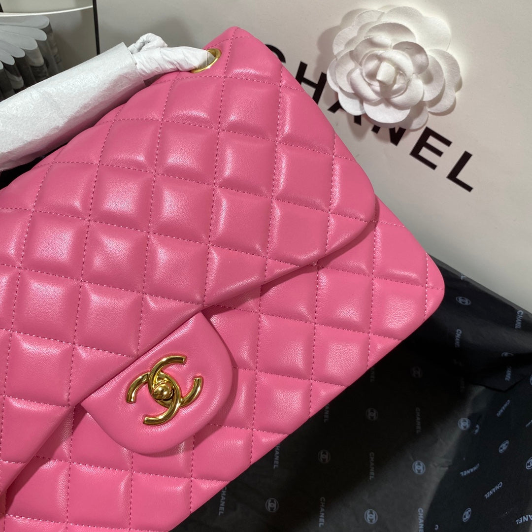 ChanelLarge Classic Handbag Gold Hardware PiNike For Women Handbags, Shoulder Bags 11.8in/30cm