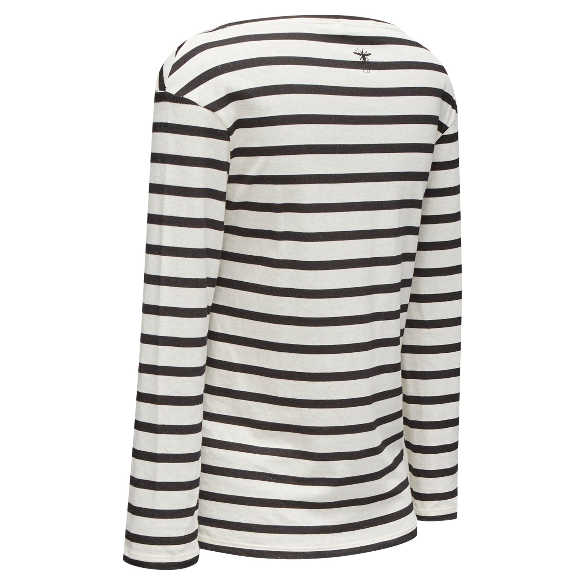 Dior No Great Women Artists Striped Cotton Linen Tshirt