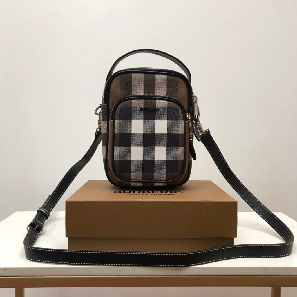 Check And Crossbody Bag For Men, Bags 7.7in/19.5cm 80491181