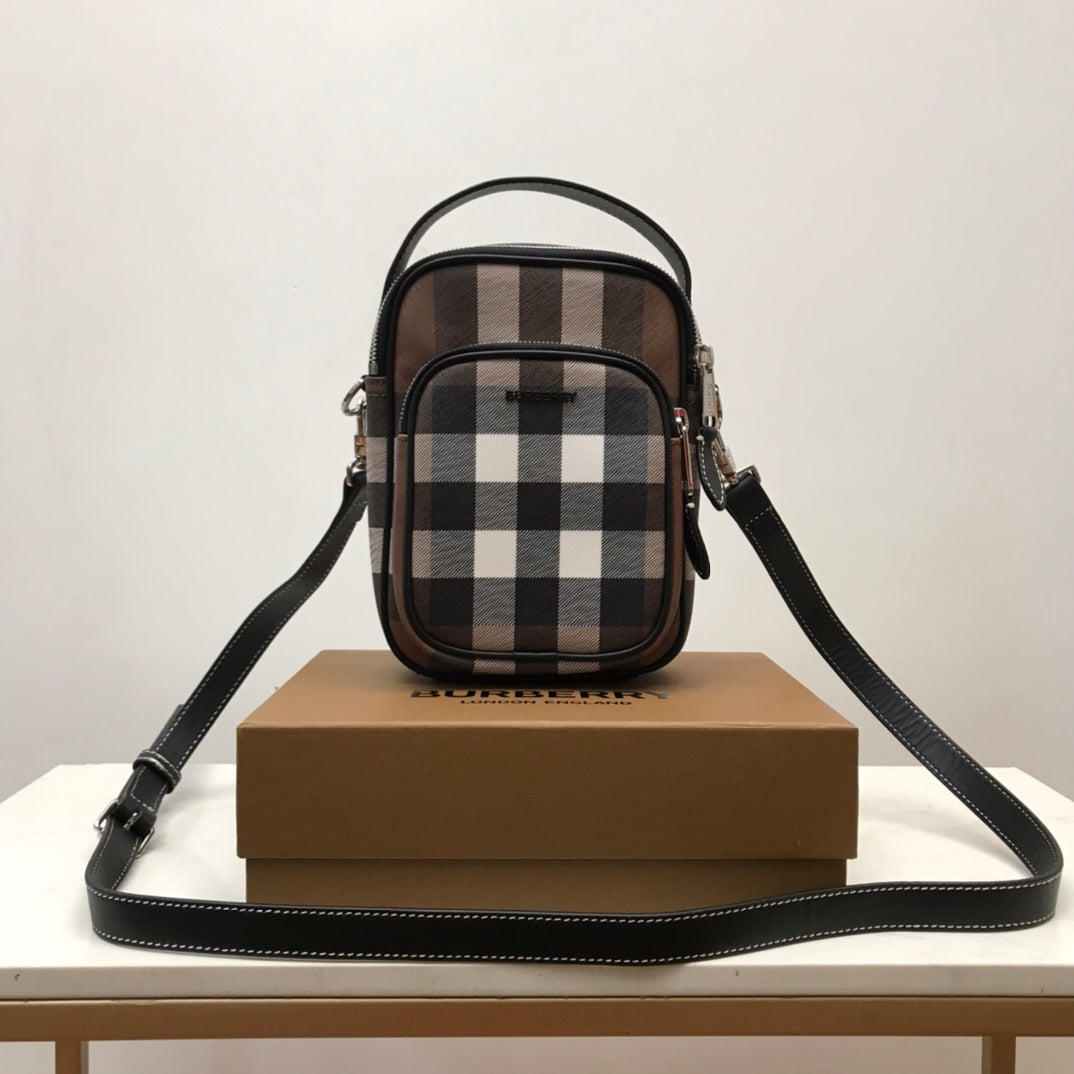 Check And Crossbody Bag For Men, Bags 7.7in/19.5cm 80491181
