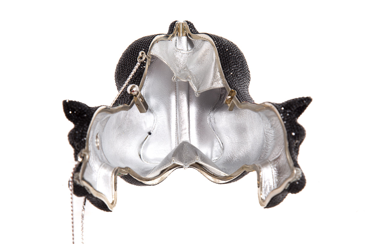 Judith Leiber Black Crystal Scottish Terrier Clutch