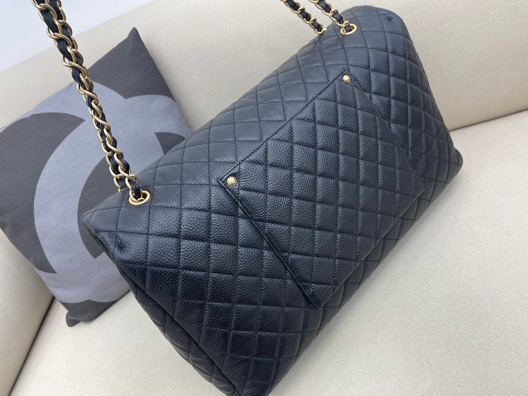 CHL CoCo LuGucciage Gold Toned Hardware 46cm Black For WomLB