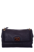 Lanvin Navy Leather Shoulder Bag